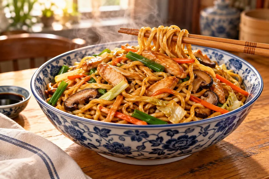 Chicken lo mein